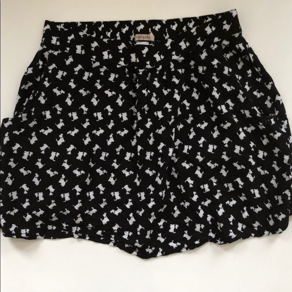 Kika Paprika Flowy Dog print skirt with pockets - Picture 2 of 5